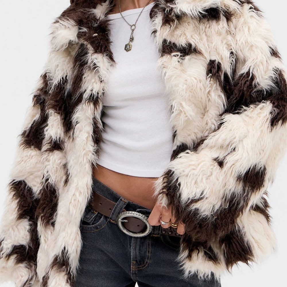 BDG Brown and Cream Teddy Jacket